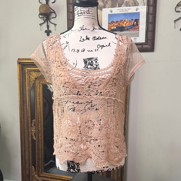 Eyeshadow Lace Crochet Blouse - Soft & comfortable Medium - Picture 1 of 6